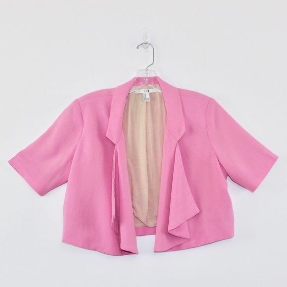 XXI Jackets & Blazers - XXI Crop Short Sleeve Blazer Ruffle Front Medium M XXI Jackets & Blazers - XXI Crop Short Sleeve Blazer Ruffle Front Medium M